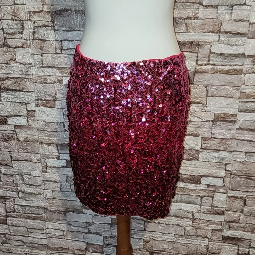 Maner Brand New Sequin Pink Skirt